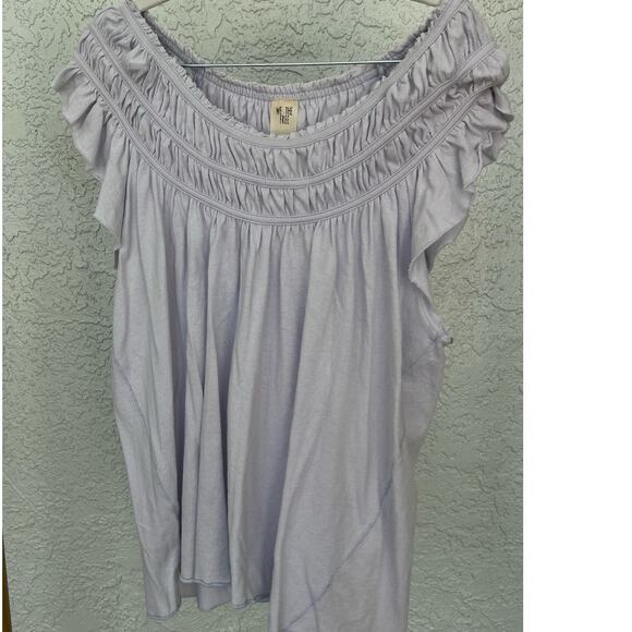 Free People Tops - Free People We the Free Top Flutter Sleeve Size Small, Light Blue